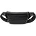 Perforated Logo Lettering Faux-Leather Belt Bag