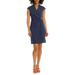 Wrap Front Sheath Dress