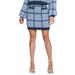 Nadia Plaid Jacquard Miniskirt