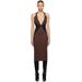 Brown Joan Midi Dress