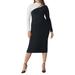 Downtown Colorblock Cutout Long Sleeve Body-con Dress