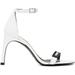 Patent Skinny Strap Logo Heeled Sandals