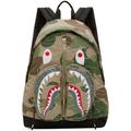 Green Layered Line Camo Shark Backpack