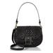 Cynthia Croc Embossed Leather Shoulder Bag