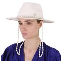Kyra Seashells Wool Felt Fedora Hat
