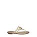 Sandal Hampton Flat In Gold Color Leather