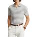 Stripe Johnny Collar Cotton & Linen Polo Sweater