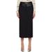 Black Garter Midi Skirt