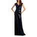 Sequin Stripe Velvet Column Gown