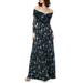 Stassi Print Off The Shoulder Long Sleeve Maxi Dress