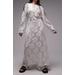 Long Sleeve Floral Lace Cover-up Maxi Dress