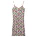 Tennis Monogram Print Silk Slipdress