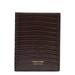 Tesus T Line Lizard Embossed Leather Bifold Card Case