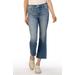 Kelsey Fab Ab High Waist Raw Hem Ankle Flare Jeans