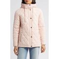 Water Resistant Diamond Quilted Hooded Jacket