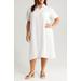 Classic Collar Stripe Organic Linen Shirtdress