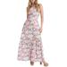 Floral Tie Back Cotton Maxi Dress