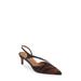 Riano Genuine Calf Hair Pointed Toe Slingback Pump