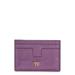 T-line Metallic Croc Embossed Leather Card Holder