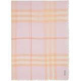 Pink Check Wool Scarf