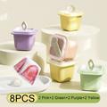 8pcs Homemade Popsicle Molds - Special Silicone Ice Cube Trays for DIY Ice Cream, Baby Food Freezing, Ice Pop Making