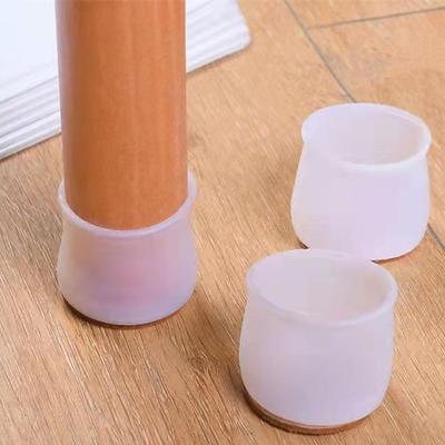 Furniture Leg Caps,Silicone Chair Leg Covers with Thickened Felt Pads: Noiseless Furniture Foot Protectors for Tables, Chairs, Stools