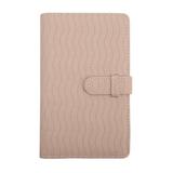 96 Pockets Mini Photo Album PU Leather Photo Album Large Capacity Picture Storage Clip Holder for Fuji Film Instax Mini 12 11 Credit Cards Movie Tickets Light Pink Wave