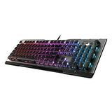 ROCCAT Vulcan 100 AIMO Mechanical PC Gaming Keyboard RGB Lighting Silent Per Key LED Illumination Brown Switches Aluminum Top Plate Silver