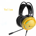 Headset gaming headset with mic wired microphone 7.1 channel gaming headset Yellow