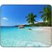 Mouse Pad Non-Slip Rubber Base Computer Mousepad Beach Coconut Trees Customized Square Mouse Pads for Laptop Office Home & Gaming Superb Tracking Accuracy and Smooth Surface