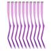 10pcs Highlights Hairpiece Long Straight Gradient Exquisite Stylish Hairpiece Clip for Cosplay Events Halloween Parties Gradient Purple