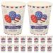 48 Pcs American Flag Paper Cup Flatware Portable Juice Cups Party Supply Decorate Supplies Stuff Pulp Banquet