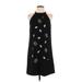 Victoria Beckham for Target Casual Dress - Shift: Black Floral Motif Dresses - Women's Size Small