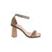 Dolce Vita Heels: Tan Solid Shoes - Women's Size 7 - Open Toe