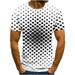 WQJNWEQ Mens Shirts Clearance Men s T-shirt 3D Unrelocated Abstract Print Short Sleeve Round Neck Fashion Casual Daily Holiday T-shirt top Blouses