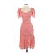 Saylor Casual Dress - A-Line: Pink Print Dresses - Women's Size X-Small