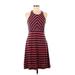 Splendid Casual Dress - A-Line: Red Stripes Dresses - Women's Size Medium