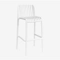 Sklum - Tabouret de bar empilable en polypropylène Wendell Blanc Gardenia ↑75 cm