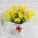 Mother Day Gifts For Grandma Fake Flowers Bouquet 8 Bunches Of Artificial Daisy Flowers Outdoor Fake Autumn Flower Decorations Non-Fade Faux Plastic Autumn Flowers Garden Porch Window Frame Decoration