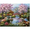 DIY 5D Diamond Painting Kit Digital (Full Diamond) Dream Home Diamond Painting Home Wall Decoration 5d Diamond Painting/Forest Diamond Painting/Flower Diamond Painting (Canvas 22X18inch)