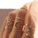 Boho Style 5Piece Geometric Knuckle Rings Set for Womens Fashion Jewelry I2H3