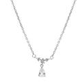 Water Drop Pendant Sterling Silver Chain Necklace Womens Ladies Jewellery N2N8