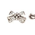 Drop Antique-Silver Plated Christmas Bow Crystal Setting 19.44x29mm Fits ss14/Pp27 Swarovski Crystals 4pcs/pack (3-Pack Value Bundle) SAVE $2