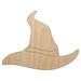 Halloween Witch Hat Wood Shape Unfinished Piece Cutout Craft DIY Projects - 4.70 Inch Size - 1/8 Inch Thick