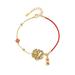 2024 Chinese New Year of Dragon Red String Handwoven Bracelet Lucky Dragon Red String Bracelet Feng Shui Dragon Charm Rope Adjustable Bracelet for Women Girls Jewelry W3A1