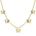Gemstone Butterfly Pendant Necklace For Women - Choker JewelrB4 S3 Lot T9F5 K0F6