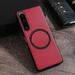 Premium PU Leather Case for Xperia 1 IV For Magsafe Magnetic Wireless Charging Shockproof Cover For Sony Xperia 5 IV 10 III II for Xperia 5 IV Red