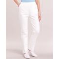 Blair Women's DenimEase Full-Elastic Classic Pull-On Jeans - White - 12PS - Petite Short