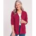 Blair Women's Essential Button Front Jacket - Red - L - Misses