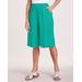 Blair Women's Crinkle Calcutta Cloth Split Skirt - Green - PM - Petite